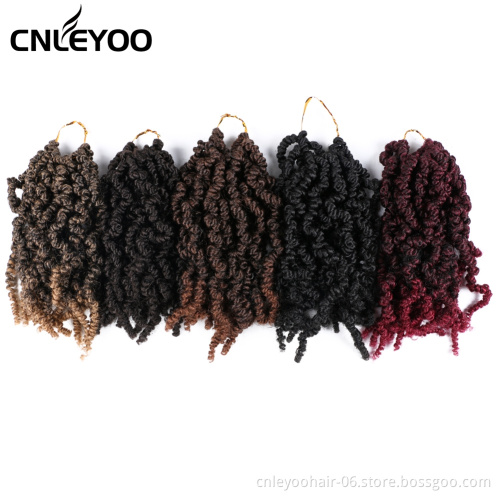 Dark Brown Spring Senegalese Twist Crochet Hair For Women 10 Inch Pre-twisted Spring Twist Crochet Braids For Beauty